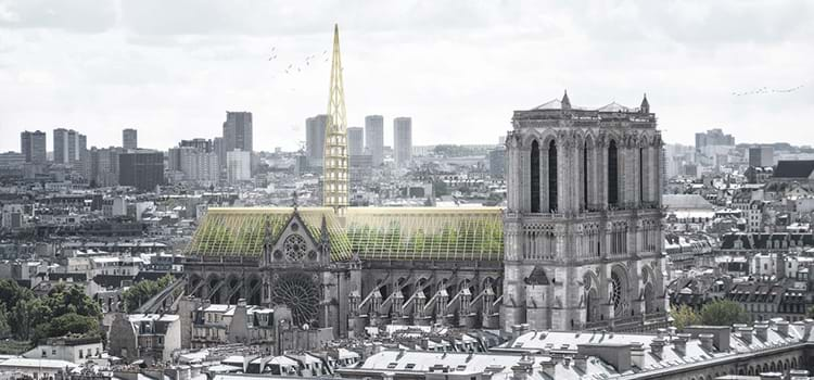 Studio NAB projeta estufa de vidro para a cobertura da Notre-Dame